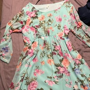 pink blush maternity dress